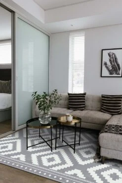 Skandi Grau Teppich(Skandi Grau Teppich) -Wohn Teppich Welt 0077 SkandiGrau Quadrat Room