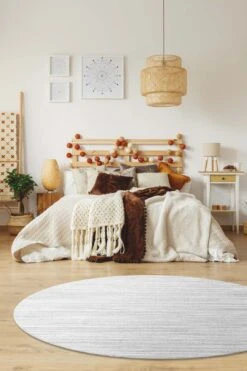 Uni Hellgrau Teppich(Uni Hellgrau Teppich) -Wohn Teppich Welt 0078 UniHellgrau Rund Room