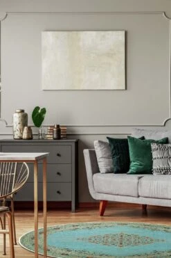 Minu Moldavit Teppich(Minu Moldavit) -Wohn Teppich Welt 0084 MinuMoldavit Rund Room