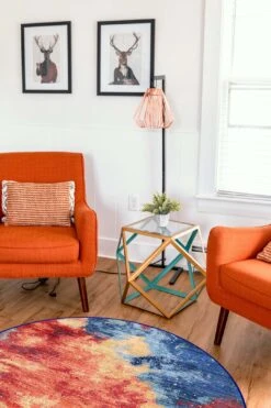 Dila Hawaii Teppich(Dila Hawaii) -Wohn Teppich Welt 0085 DilaHawaii Rund Room