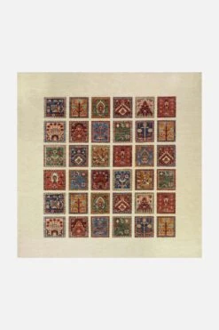 Mosaik Terra Teppich(Mosaik Terra) -Wohn Teppich Welt 0086 MosaikTerra Quadrat Front