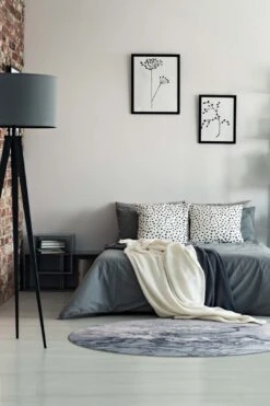 Stein Grau Teppich(Stein Grau) 33 Stein Grau Teppich(Stein Grau) -Wohn Teppich Welt 0093 SteinGrau Rund Room