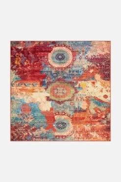 Navid Glut Teppich(Navid Glut) -Wohn Teppich Welt 0097 NavidGlut 200x200 mit Garnlinie