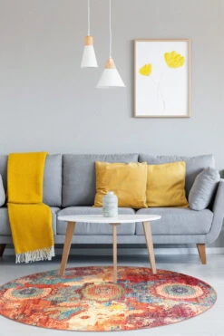 Navid Glut Teppich(Navid Glut) -Wohn Teppich Welt 0097 NavidGlut Room Rund 02