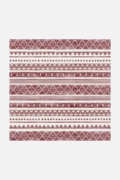 Ikat Maroon Teppich(Ikat Maroon Teppich) -Wohn Teppich Welt 0102 IkatMaroon Quadrat Front