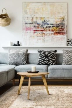 Helia Sand Teppich(Helia Sand Teppich) -Wohn Teppich Welt 0104 HeliaSand Quadrat Room