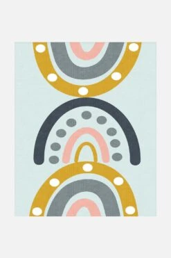 Regenbogen Glück Teppich(Regenbogen Gluck Teppich) -Wohn Teppich Welt 0107 RegenbogenGluck 250x300 Front