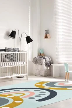 Regenbogen Glück Teppich(Regenbogen Gluck Teppich) -Wohn Teppich Welt 0107 RegenbogenGluck Room