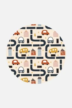 Stadt Dschungel Teppich(Grossstadt Djungel Teppich) -Wohn Teppich Welt 0108 StadtDschungel Rund Front