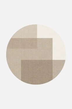 Tula Beige Teppich(Tula Beige Teppich) -Wohn Teppich Welt 0118 TulaBeige Rund Front