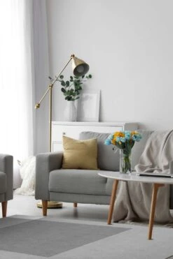 Tula Grau Teppich(Tula Grau Teppich) -Wohn Teppich Welt 0119 TulaGrau Quadrat Room