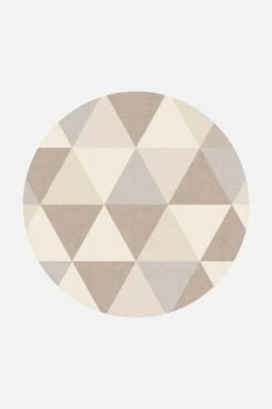 Pyramide Sand Teppich(Pyramide Sand Teppich) -Wohn Teppich Welt 0123 PyramidSande Rund Front