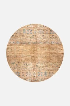 Amba Sepia Teppich(Amba Sepia Teppich) -Wohn Teppich Welt 0143 AmbaSepia Front Rund