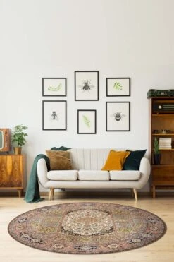 Neda Medallion Teppich(Neda Medallion Teppich) -Wohn Teppich Welt 0148 NedaMedallion Rund Room