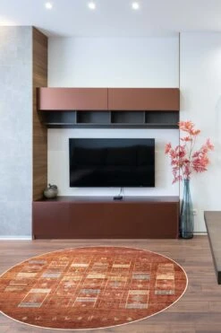 Balu Mokka Teppich(Balu Mokka Teppich) -Wohn Teppich Welt 0156 BaluMokka Rund Room