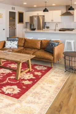 Bahar Rot Teppich(Bahar Rot Teppich) -Wohn Teppich Welt 0157 BaharRot Quadrat Room