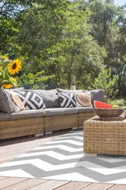 Outdoor Zack Grau Teppich(Outdoor Zack Grau Teppich) -Wohn Teppich Welt 0168 ZackGrau Room