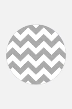 Outdoor Zack Grau Teppich(Outdoor Zack Grau Teppich) -Wohn Teppich Welt 0168 ZackGrau Rund Front