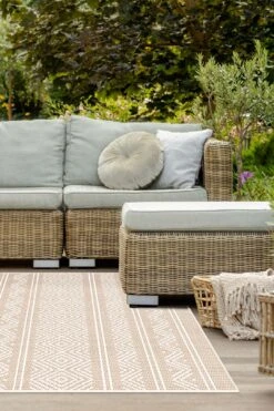 Outdoor Aztek Creme Teppich(Outdoor Aztek Creme Teppich) -Wohn Teppich Welt 0172 AztekCreme Room 1