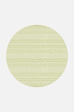 Outdoor Aztek Grün Teppich(Outdoor Aztek Grun Teppich) -Wohn Teppich Welt 0173 AztekGrun Rund Front bc3d836b 493e 40cb b3d7 853f99677422