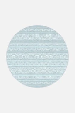 Outdoor Aztek Himmelblau Teppich(Outdoor Aztek Himmelblau Teppich) -Wohn Teppich Welt 0174 AztekHimmelblau Rund Front 78fa7620 9495 4760 9557 b580fecdf500