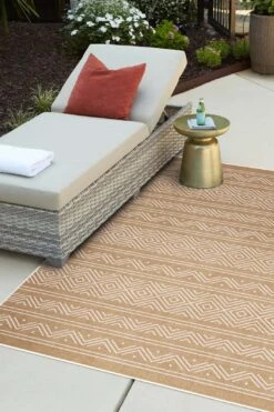 Outdoor Aztek Haselnuss Teppich(Outdoor Aztek Haselnuss Teppich 1) -Wohn Teppich Welt 0176 AztekHaselbraun Room