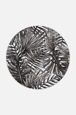 Outdoor Palme Stein Teppich(Outdoor Palme Stein Teppich) 32 Outdoor Palme Stein Teppich(Outdoor Palme Stein Teppich) -Wohn Teppich Welt 0178 PalmeStein Rund Front neu