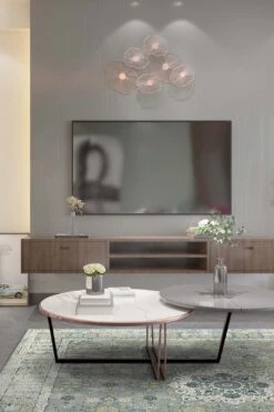 Aras Mint Teppich(Aras Mint Teppich) -Wohn Teppich Welt 0180 ArasMint Quadrat Room