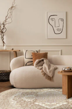 Mahan Walnuss Teppich(Mahan Walnuss Teppich) 33 Mahan Walnuss Teppich(Mahan Walnuss Teppich) -Wohn Teppich Welt 0206 MahanWalnuss Rund Room