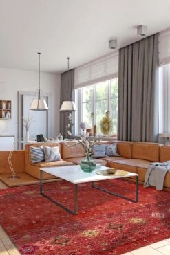 Harleen Safran Teppich(Harleen Safran Teppich) -Wohn Teppich Welt 0207 HarleenSafran Quadrat Room