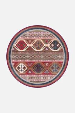 Kaneschka Rot Teppich(Kaneschka Rot Teppich) -Wohn Teppich Welt 0216 KaneschkaRot rund Front