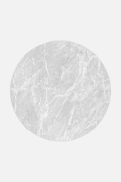 Thassos Grau Teppich(Thassos Grau Teppich) -Wohn Teppich Welt 0257 ThassosGrau Rund Front