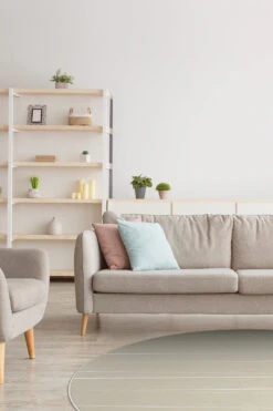 Clara Sand Teppich(Clara Sand Teppich) -Wohn Teppich Welt 0258 ClaraSand Rund Room