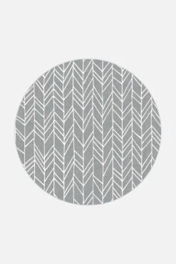 Outdoor Kira Graphit Teppich(Outdoor Kira Graphit Teppich) -Wohn Teppich Welt 0265 KiraGraphit Rund Front