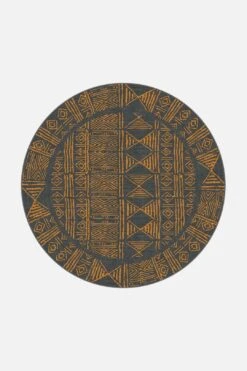 Antik Gold Teppich(Antik Gold) -Wohn Teppich Welt 0290 AntikGold Rund Front