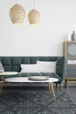 Logan Blau Teppich(Logan Blau) 37 Logan Blau Teppich(Logan Blau) -Wohn Teppich Welt 0296 LoganBlau Quadrat Room