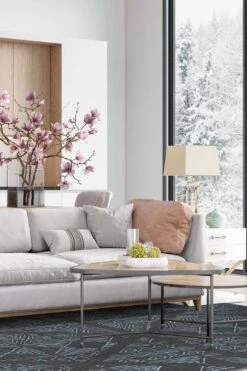 Logan Blau Teppich(Logan Blau) 25 Logan Blau Teppich(Logan Blau) -Wohn Teppich Welt 0296 LoganBlau Room