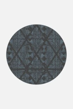 Logan Blau Teppich(Logan Blau) 30 Logan Blau Teppich(Logan Blau) -Wohn Teppich Welt 0296 LoganBlau Rund Front