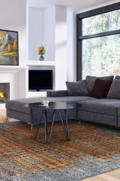 Mika Calcit Teppich(Mika Calcit) -Wohn Teppich Welt 0299 MikaCalcit Quadrat Room