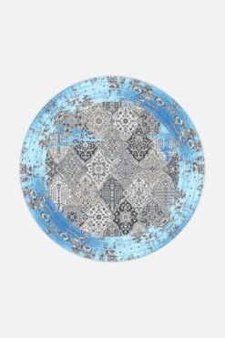 Tabea Zirkon Teppich(Tabea Zirkon) -Wohn Teppich Welt 0304 TabeaZikon Rund Front