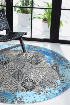 Tabea Zirkon Teppich(Tabea Zirkon) -Wohn Teppich Welt 0304 TabeaZikon Rund Room