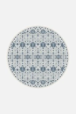 Hangi Blau Teppich(Hangi Blau Teppich) -Wohn Teppich Welt 0307 HangiBlau Rund Front