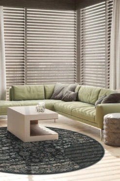 Finja Grau Teppich(Finja Grau Teppich) -Wohn Teppich Welt 0310 FinjaGrauNormal Rund Room