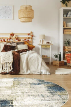 Lara Taupe Teppich(Lara Taupe Teppich) -Wohn Teppich Welt 0313 LaraTaupe Rund Room