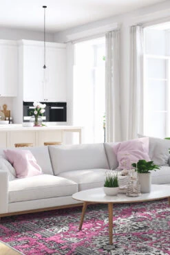 Alena Pink Teppich(Alena Pink Teppich) -Wohn Teppich Welt 0315 AlenaPink Quadrat Room