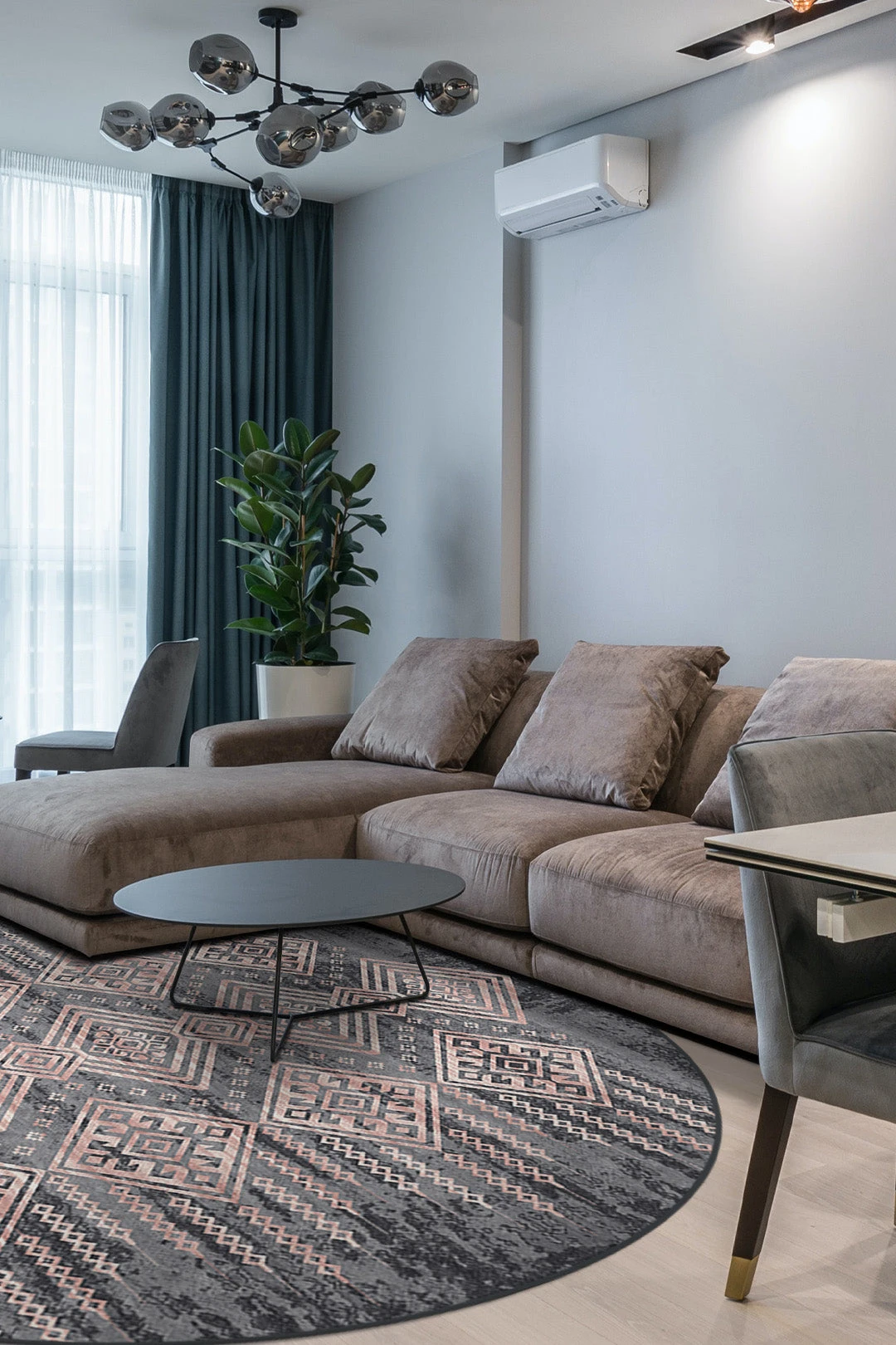 Wohn Teppich Welt 19 Wohn Teppich Welt -Wohn Teppich Welt 0320 KaleaRose Rund Room