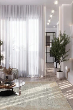 Viola Sand Teppich(Viola Sand Teppich) -Wohn Teppich Welt 0328 ViolaSand Quadrat Room