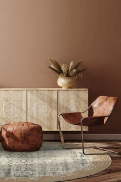 Viola Sand Teppich(Viola Sand Teppich) -Wohn Teppich Welt 0328 ViolaSand Rund Room