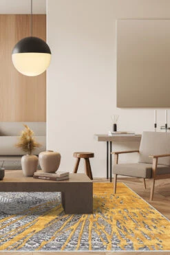 Inga Gold Teppich(Inga Gold Teppich) 37 Inga Gold Teppich(Inga Gold Teppich) -Wohn Teppich Welt 0329 IngaGold Quadrat Room