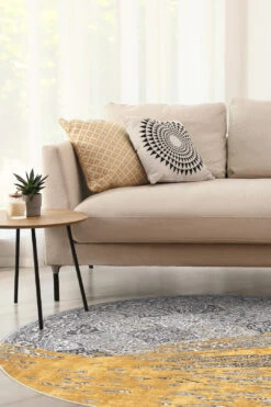 Inga Gold Teppich(Inga Gold Teppich) 33 Inga Gold Teppich(Inga Gold Teppich) -Wohn Teppich Welt 0329 IngaGold Rund Room